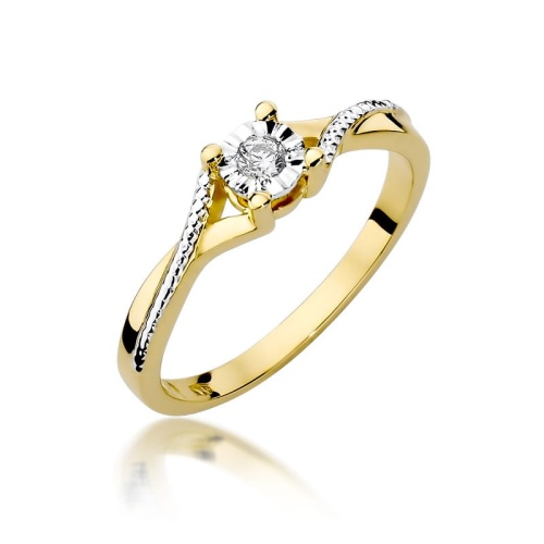 Gyűrű W0361 Gyémánt 0,08ct Sárga arany