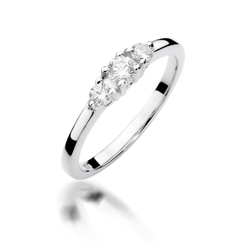 Gyűrű W0377 Gyémánt 0,15ct Fehér arany