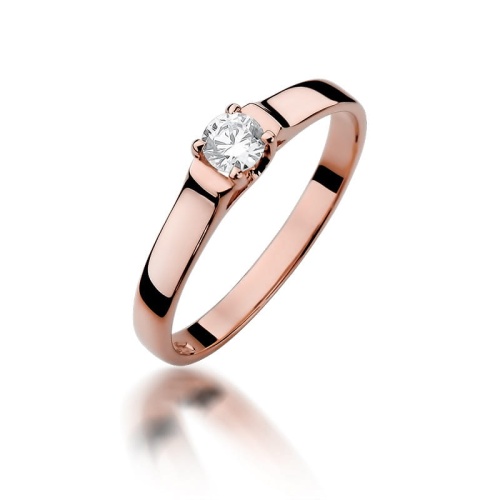Bague W0381 Diamant 0,18ct Or rose