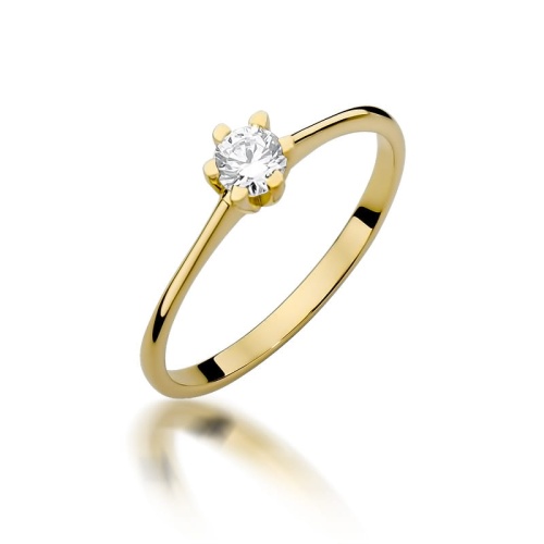 Gyűrű W0387 Gyémánt 0,23ct Sárga arany