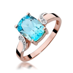 Pierścionek W0400 Topaz Swiss 2,40ct różowe złoto