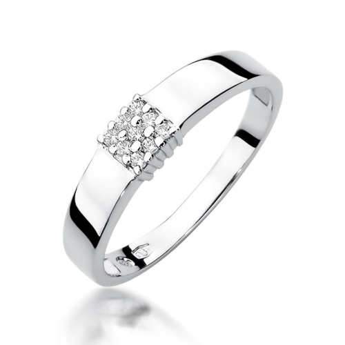 Ring W0417 mit Diamanten Weißgold