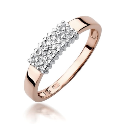 Bague W0418 avec diamants Or rose