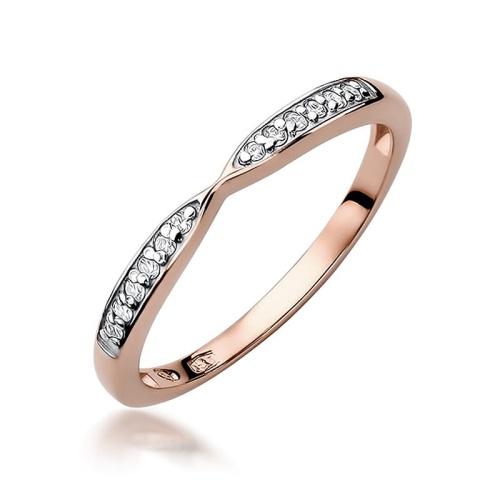 Bague W0425 avec diamants Or rose