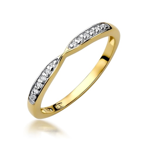 Bague W0425 avec diamants Or jaune