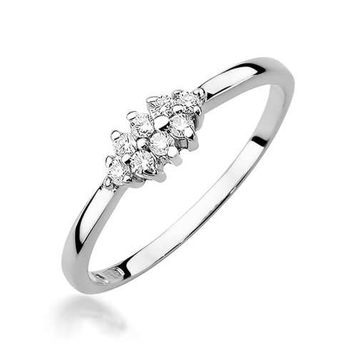 Ring W0427 mit Diamanten Weißgold