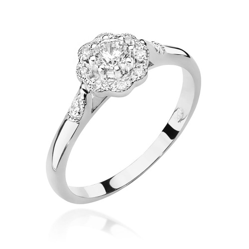 Ring W0434 Diamant 0,23ct Weißgold