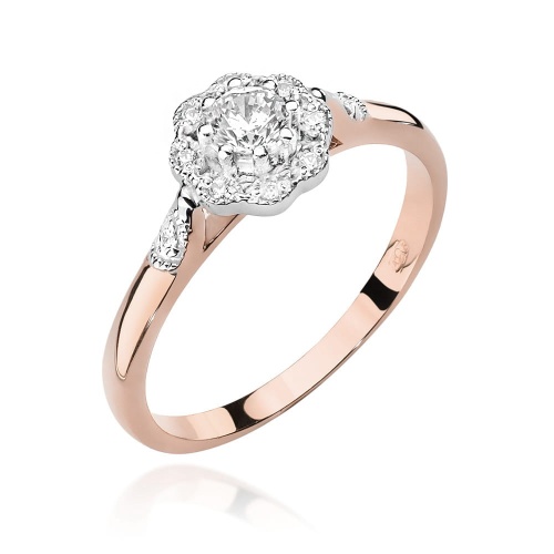 Bague W0434 Diamant 0,23ct Or rose
