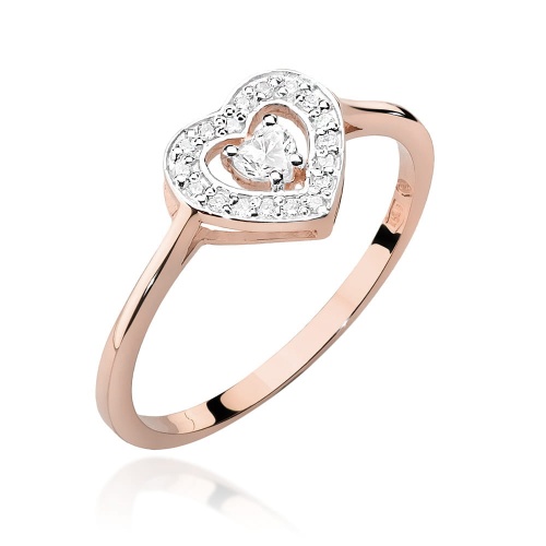 Bague W0442 Diamant 0,10ct Or rose