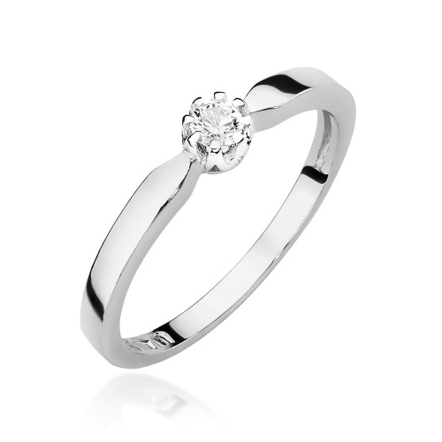 Ring W0450 Diamant 0,10ct Weißgold
