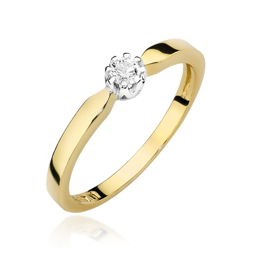 Bague W0450 Diamant 0,08ct Or jaune