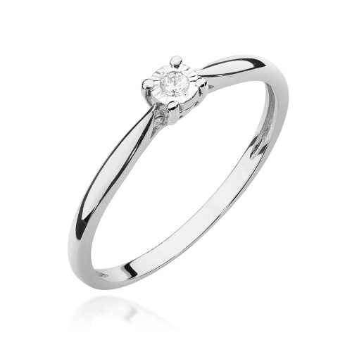 Ring W0461 Diamant 0,03ct Weißgold