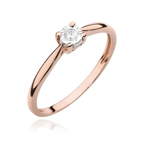 Bague W0461 Diamant 0,08ct Or rose