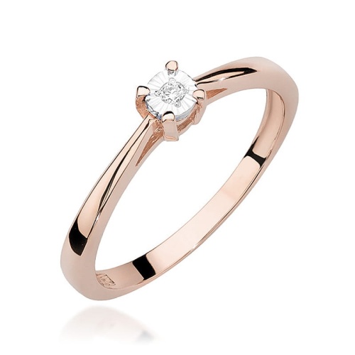 Bague W0463 Diamant 0,02ct Or rose