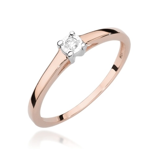 Bague W0471 Diamant 0,03ct Or rose