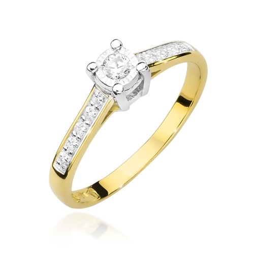 Bague W0474 Diamant 0,08ct Or jaune