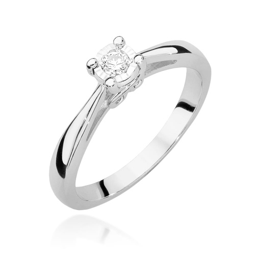 Ring W0475 Diamant 0,08ct Weißgold