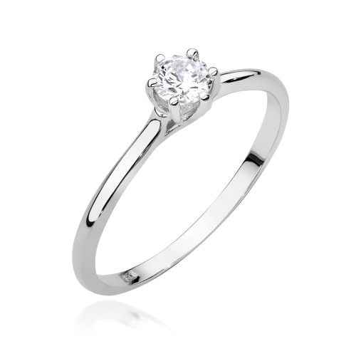 Ring W0499 Diamant 0,20ct Weißgold