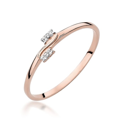 Bague W0505 avec diamants Or rose