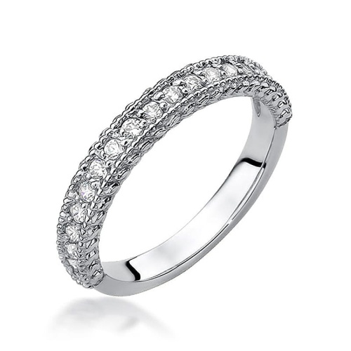 Ring W0507 mit Diamanten Weißgold