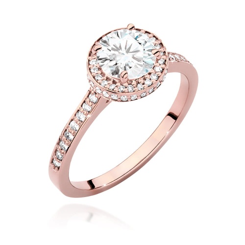Bague W0508 Diamant 1,00ct Or rose