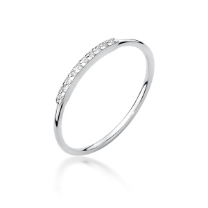 Pierścionek W0509 z diamentami białe złoto