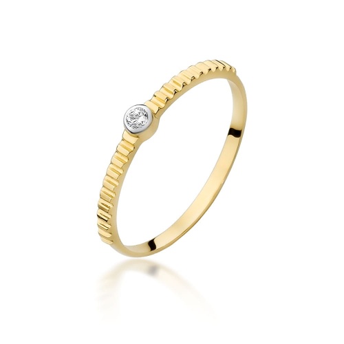 Bague W0512 Diamant 0,04ct Or jaune