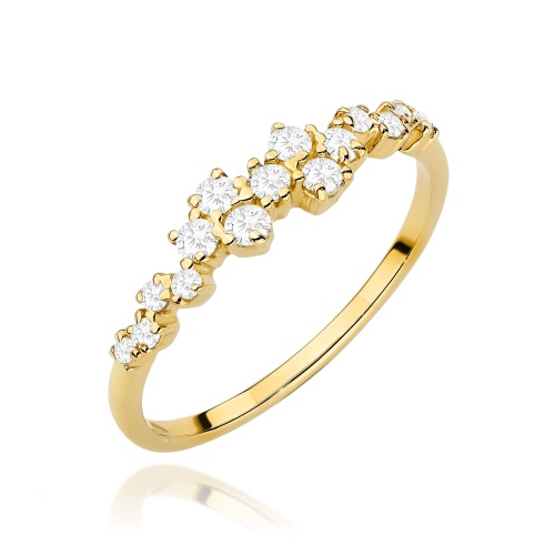 Bague W0528 avec diamants Or jaune