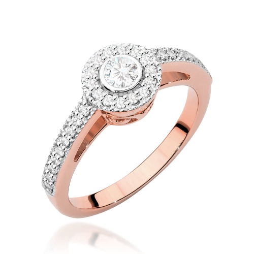 Bague W0530 Diamant 0,15ct Or rose