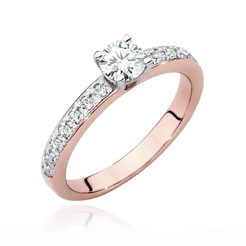 Bague W0534 Diamant 0,40ct Or rose