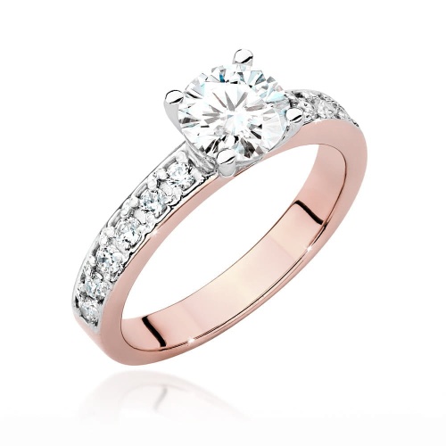 Bague W0534 Diamant 1,00ct Or rose
