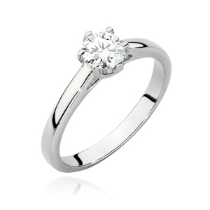 Pierścionek W0540 Diament 0,50ct białe złoto