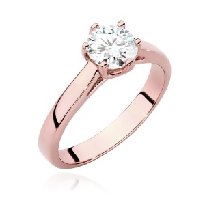 Pierścionek W0540 Diament 0,70ct różowe złoto