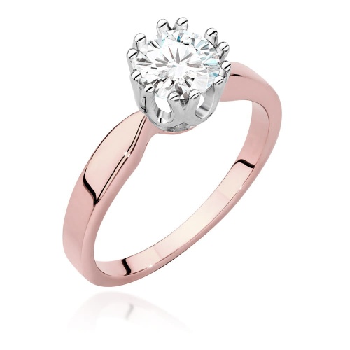 Bague W0541 Diamant 0,70ct Or rose