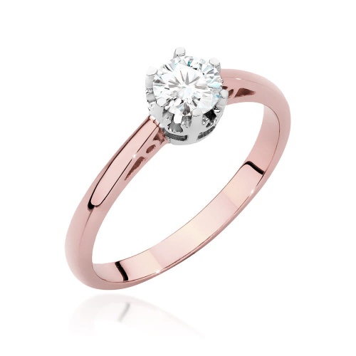Bague W0542 Diamant 0,40ct Or rose