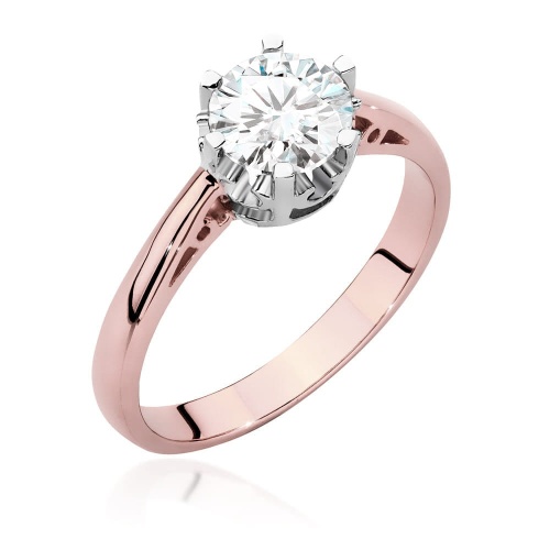 Bague W0542 Diamant 1,00ct Or rose
