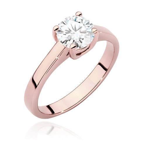 Bague W0544 Diamant 1,00ct Or rose