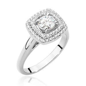 Pierścionek W0548 Diament 0,50ct białe złoto
