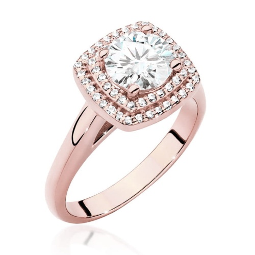 Bague W0548 Diamant 1,00ct Or rose
