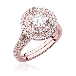 Pierścionek W0549 Diament 0,50ct różowe złoto
