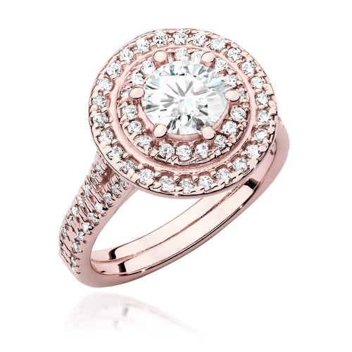 Bague W0549 Diamant 0,70ct Or rose