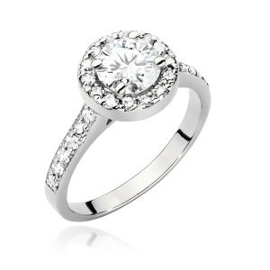 Pierścionek W0551 Diament 0,70ct białe złoto