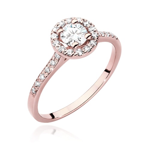 Bague W0551 Diamant 0,40ct Or rose