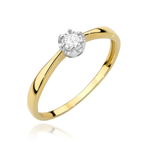 Bague W0567 Diamant 0,06ct Or jaune