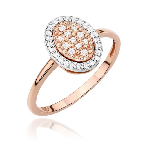 Bague W0570 avec diamants Or rose