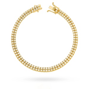 Bransoletka B0034 z diamentami żółte złoto