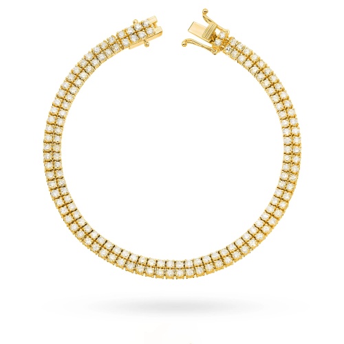 Bransoletka B0034 z diamentami żółte złoto