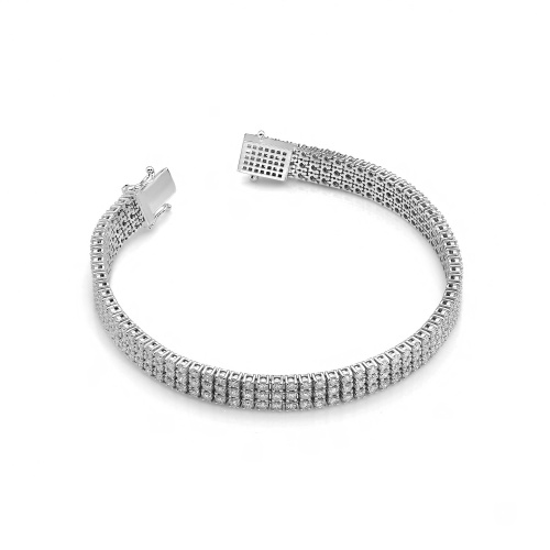 Náramok B0035 s diamantm bielé zlato