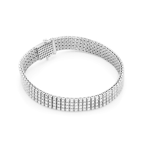 Náramok B0036 s diamantm bielé zlato
