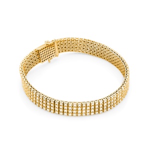 Bransoletka B0036 z diamentami żółte złoto